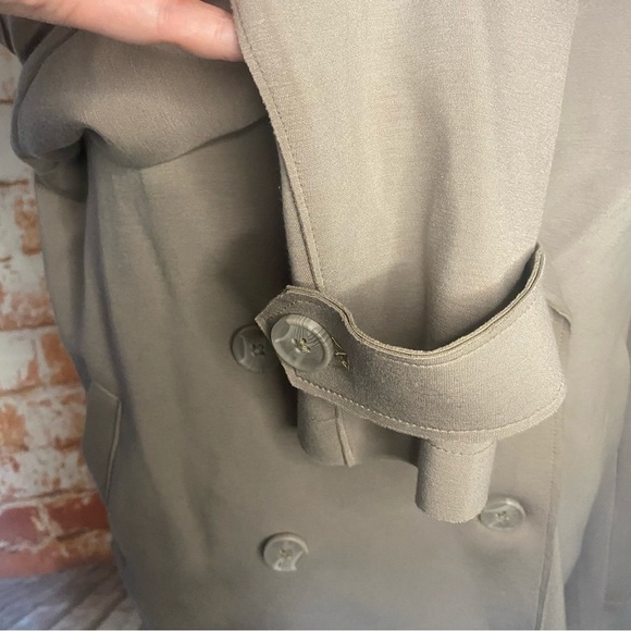 Joie Tan Gray Double Breasted Peacoat Moto Jacket Small S - Picture 4 of 9